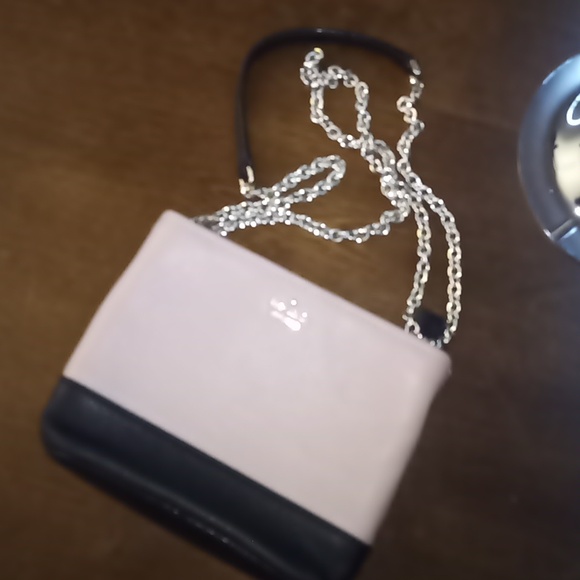 Kate Spade Jackson Street Ellery Crossbody Bag Gold Chain Leather Black Tan - Picture 3 of 9